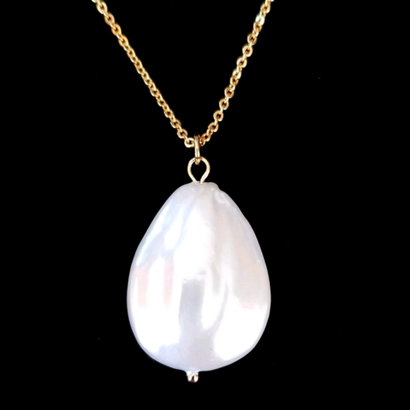 NWT Hand Crafted 14k Gold Filled Freshwater Pearl Pendant Necklace - Picture 6 of 14